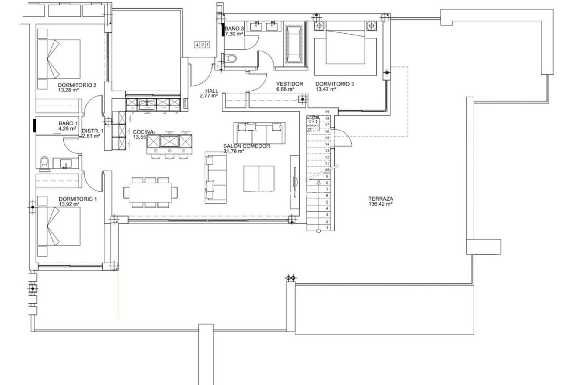Revente - Appartement - Intérieur                       - Ojén