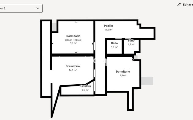 Revente - Maison mitoyenne - Intérieur                       - Monda